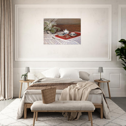 The Tea Set - claude monet Acrylic Print - 70x100 cm / 28x40″ inches | claude monet Wall Art | claude monet Prints