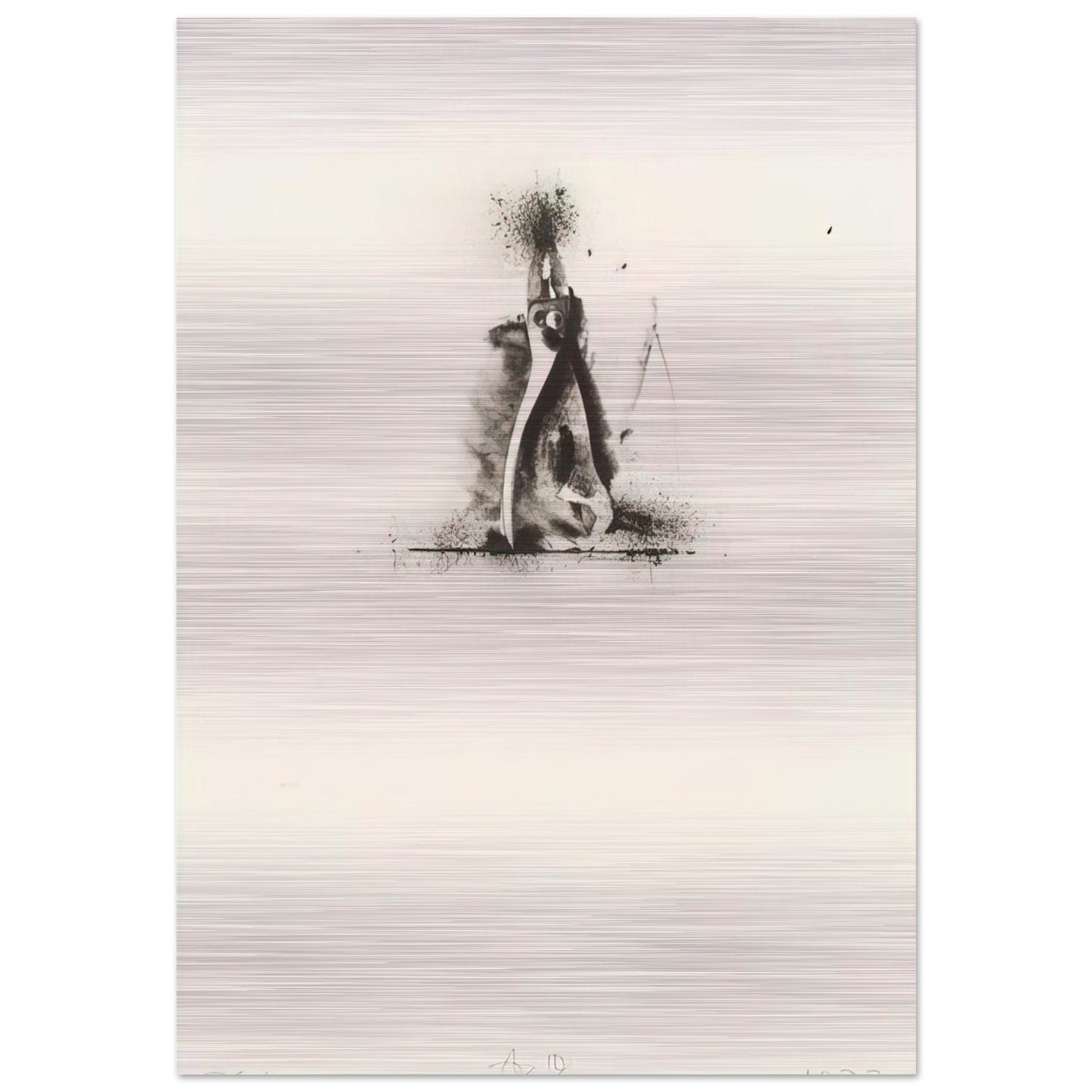 UNTITLED FROM TEN WINTER TOOLS 1973 1 - Jim Dine Brushed Aluminum Print - 70x100 cm / 28x40 inches | Jim Dine Aluminum Print | Jim Dine Prints