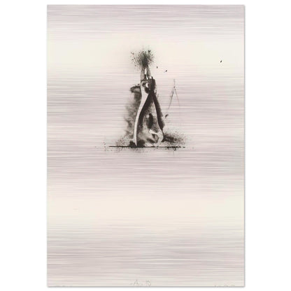 UNTITLED FROM TEN WINTER TOOLS 1973 1 - Jim Dine Brushed Aluminum Print - 70x100 cm / 28x40 inches | Jim Dine Aluminum Print | Jim Dine Prints