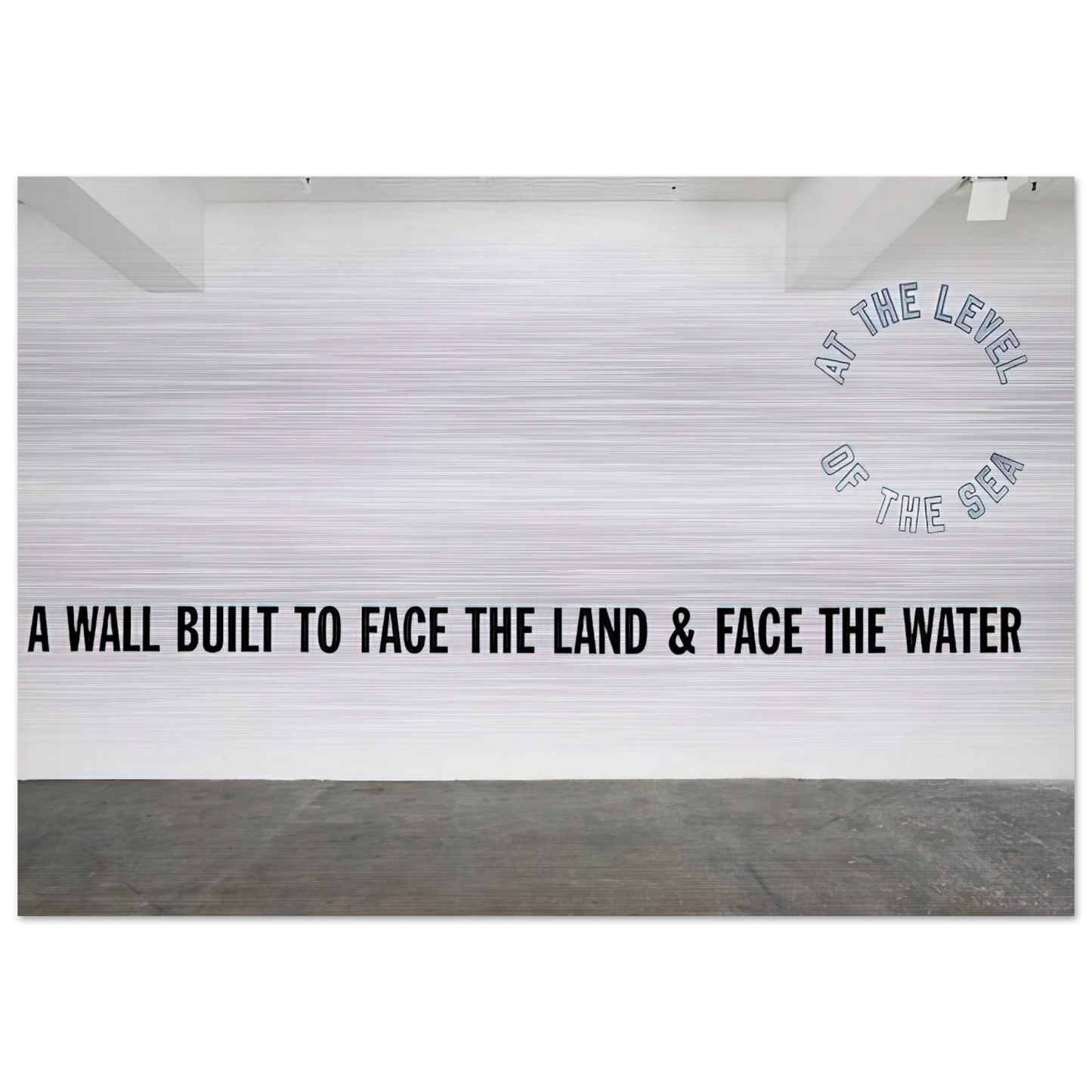 A Wall Built... - 2008 - Lawrence Weiner Brushed Aluminum Print - 70x100 cm / 28x40 inches | Lawrence Weiner Aluminum Print | Lawrence Weiner Prints