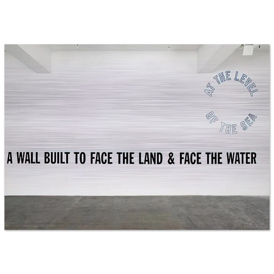 A Wall Built... - 2008 - Lawrence Weiner Brushed Aluminum Print - 70x100 cm / 28x40 inches | Lawrence Weiner Aluminum Print | Lawrence Weiner Prints