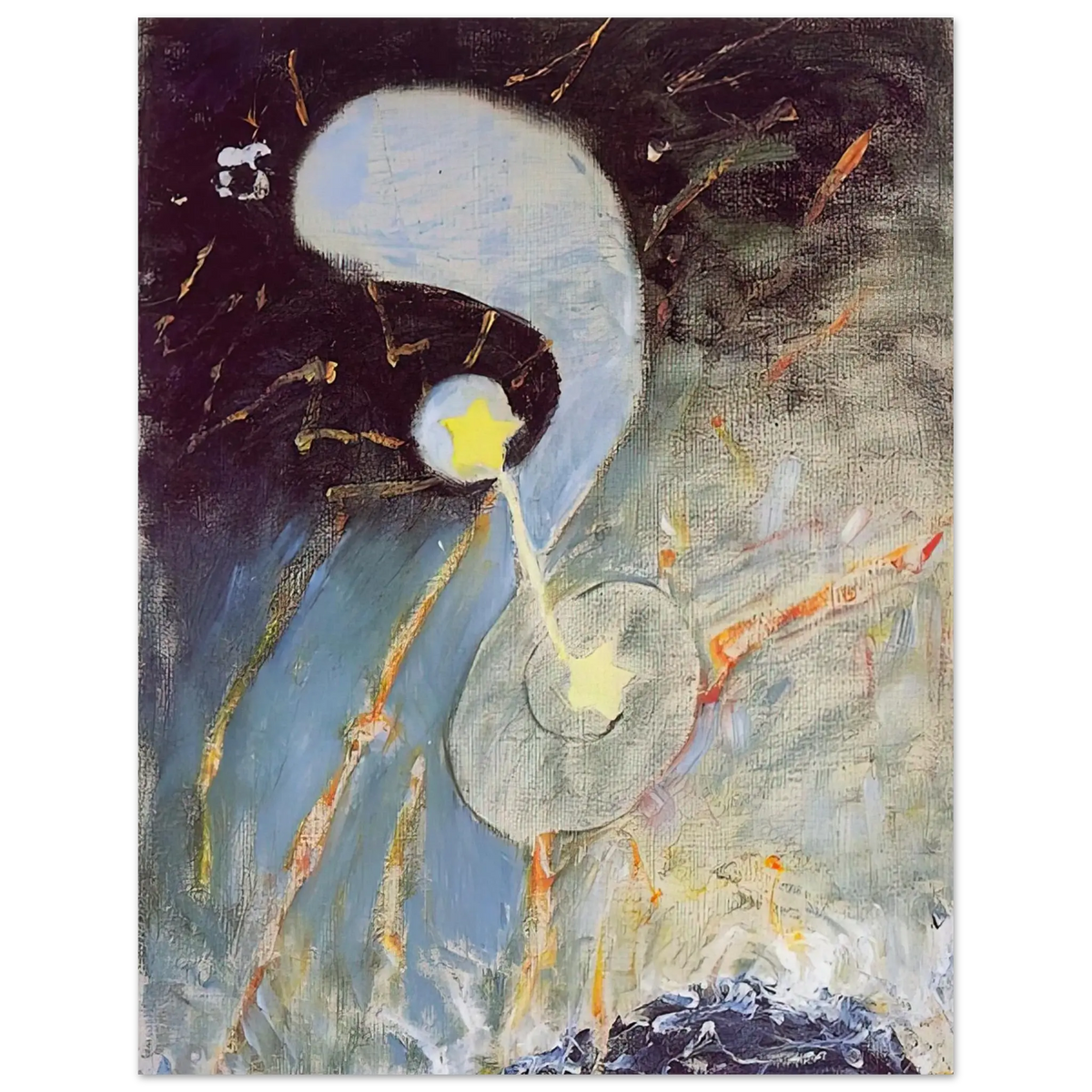 Hilma af Klint - CHAOS NR 2 1906 Wall art - 40x50 cm / 16x20 Inches - Premium Wooden Framed Poster With Fine Art Paper - White frame