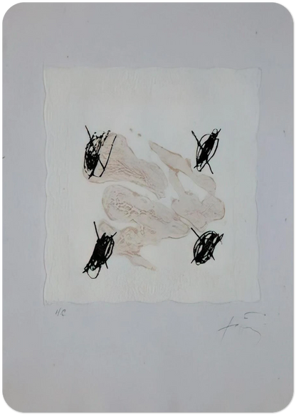 PETRIFICADA PETRIFICANTE II 1978 By Antoni Tapies Pack of 10 Post Cards | Antoni Tapies Post Cards | A6 (10.5 x 14.8 cm) - 4.1 x 5.8 inches