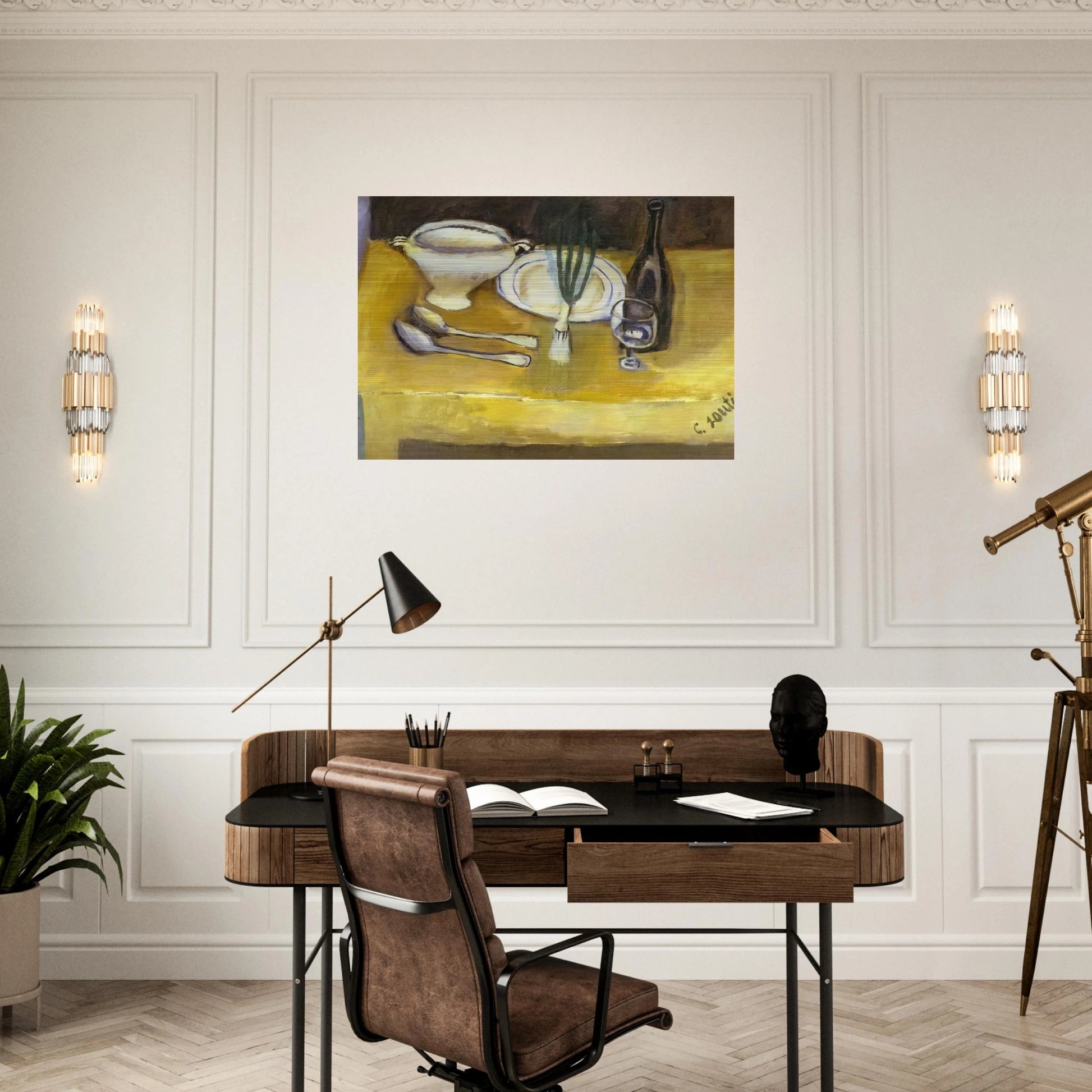 STILL LIFE WITH SOUP TUREEN - Chaim Soutine Brushed Aluminum Print - 70x100 cm / 28x40 inches | Chaim Soutine Aluminum Print | Chaim Soutine Prints
