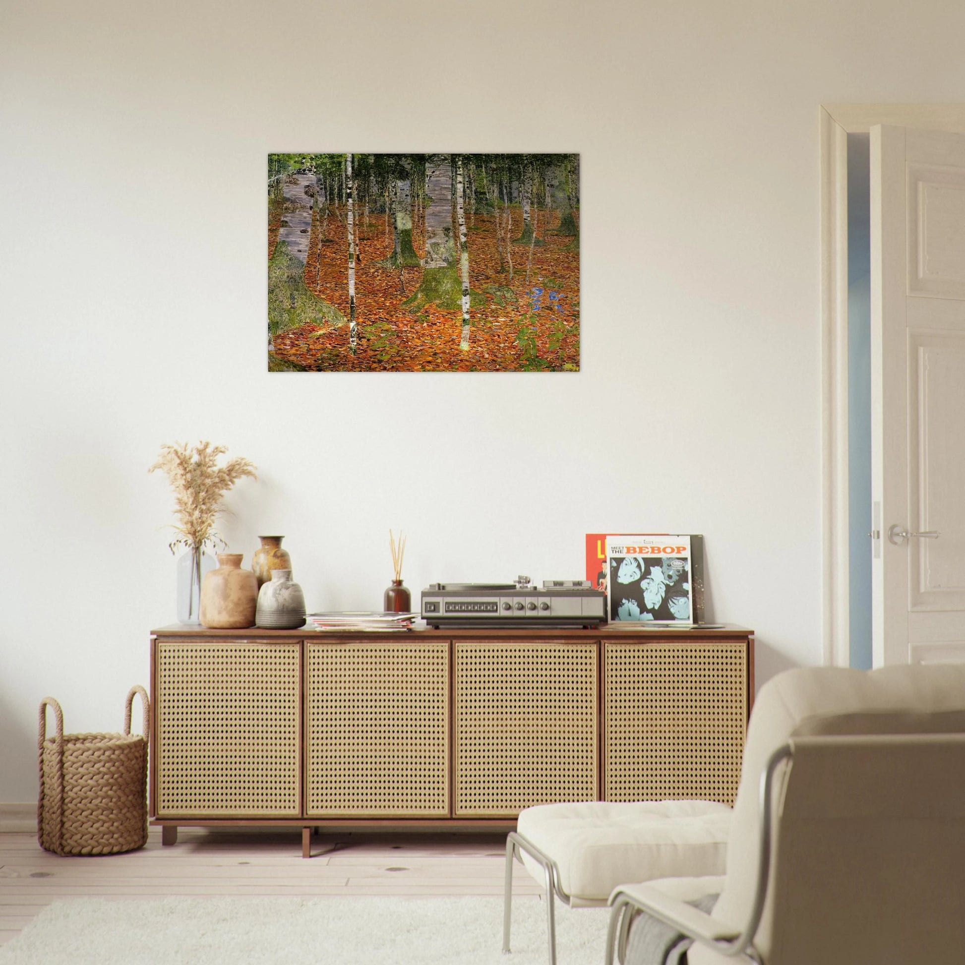 FARMHOUSE WITH BIRCH TREES 1903 - Gustav Klimt Brushed Aluminum Print - 70x100 cm / 28x40 inches | Gustav Klimt Aluminum Print | Gustav Klimt Prints