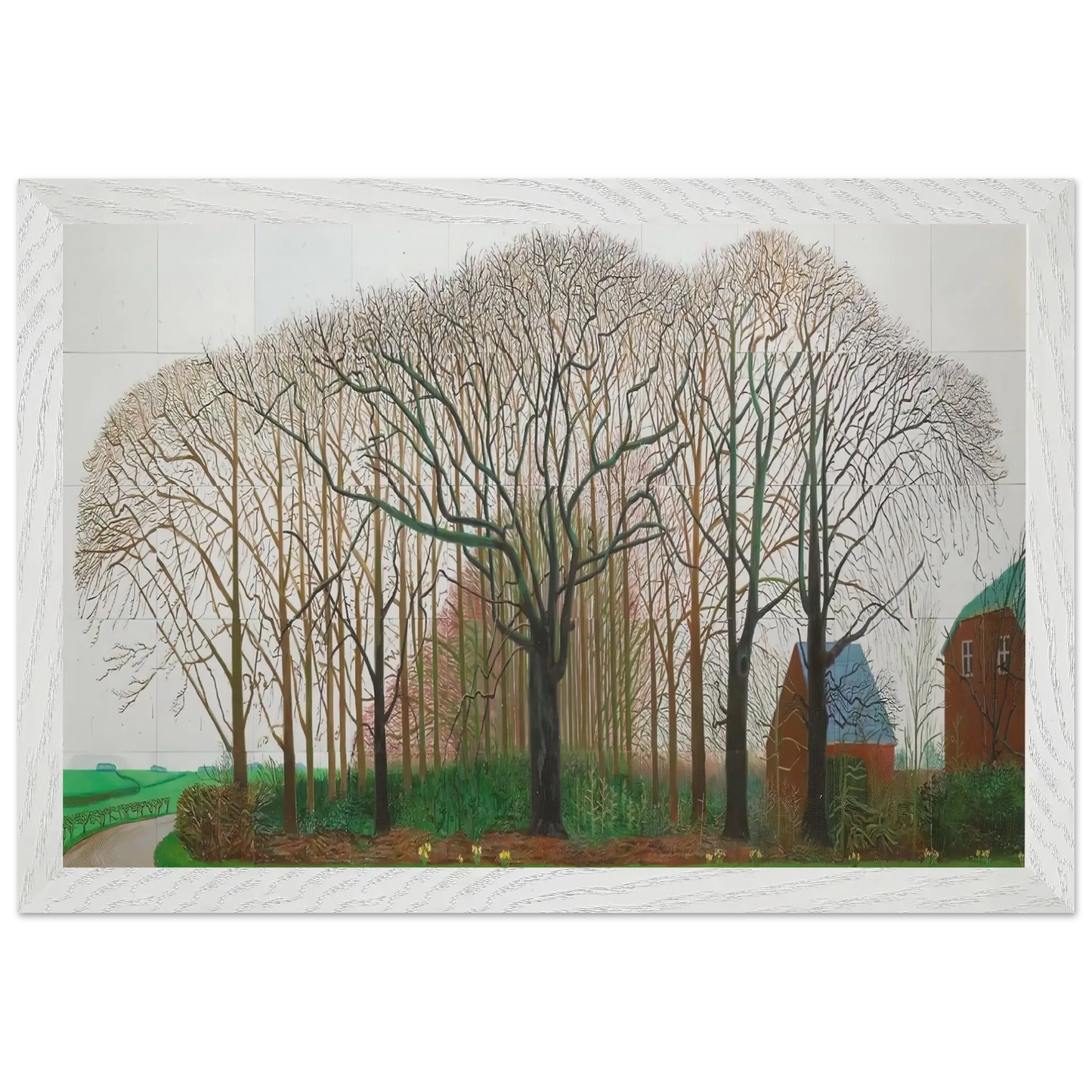 David Hockney - David Hockney Wall art - A3 (29.7 x 42  cm) - Premium Wooden Framed Poster With Fine Art Paper - Wood frame