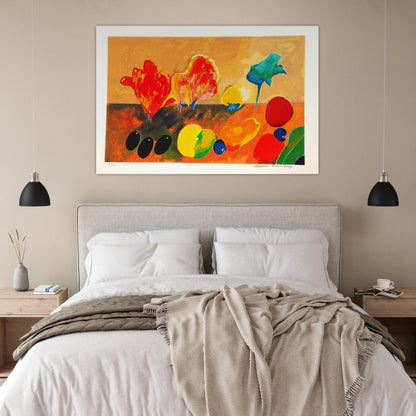 Flores e Frutas - 2003 - Aldemir Martins Art Prints - 100x150 cm / 40x60″ inches | Aldemir Martins Poster | Aldemir Martins Prints