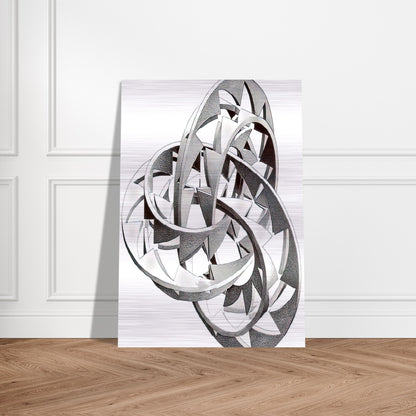KNOT - MC Escher Brushed Aluminum Print - 70x100 cm / 28x40 inches | MC Escher Aluminum Print | MC Escher Prints