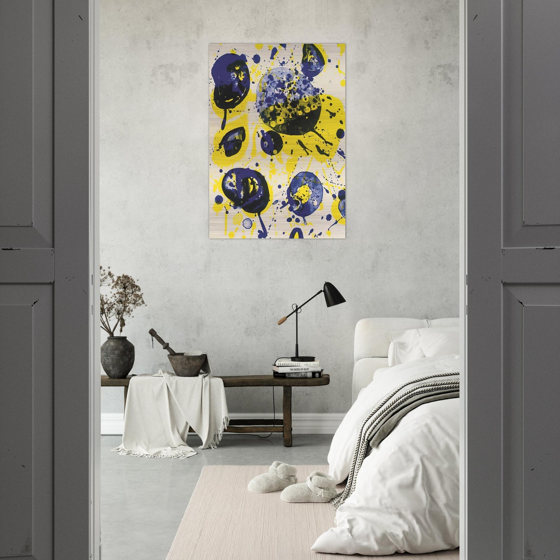 Untitled  from Pasadena Box   Lembark L61  - Sam Francis Brushed Aluminum Print - 70x100 cm / 28x40 inches | Sam Francis Aluminum Print | Sam Francis Prints