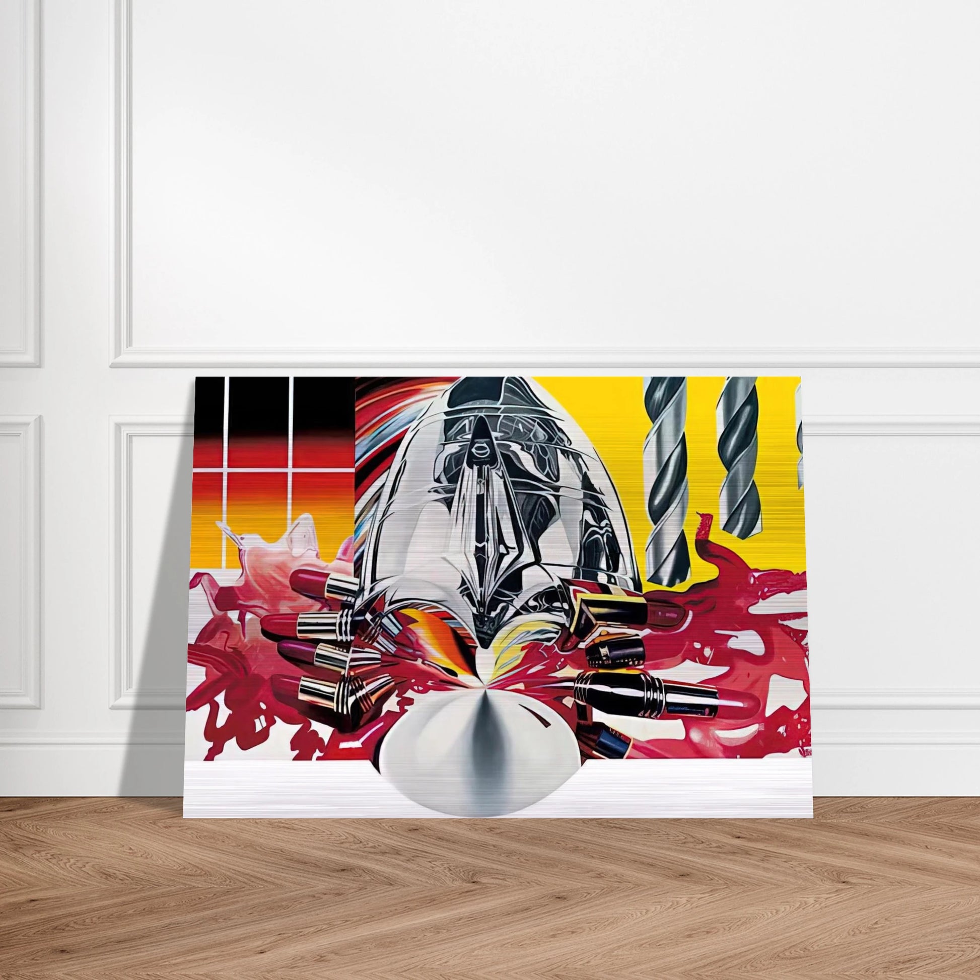 The Swimmer in the Econo-mist  painting 3  - James Rosenquist Brushed Aluminum Print - 70x100 cm / 28x40 inches | James Rosenquist Aluminum Print | James Rosenquist Prints