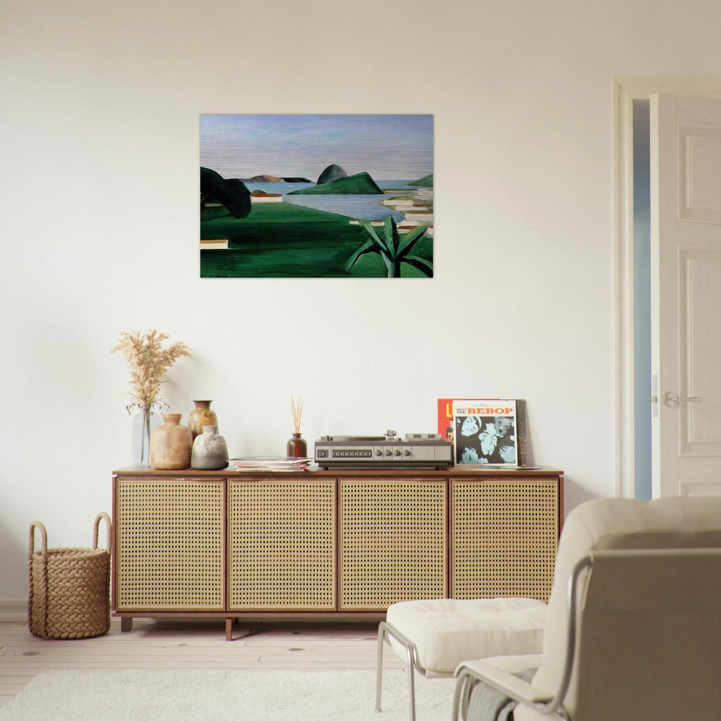 Rio de Janeiro - Tarsila do Amaral Brushed Aluminum Print - 70x100 cm / 28x40 inches | Tarsila do Amaral Aluminum Print | Tarsila do Amaral Prints