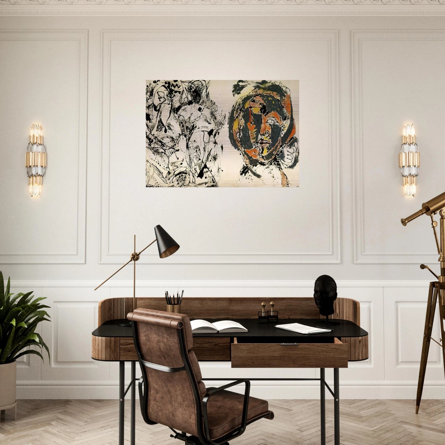 PORTRAIT AND A DREAM 1953 - Jackson Pollock Brushed Aluminum Print - 70x100 cm / 28x40 inches | Jackson Pollock Aluminum Print | Jackson Pollock Prints