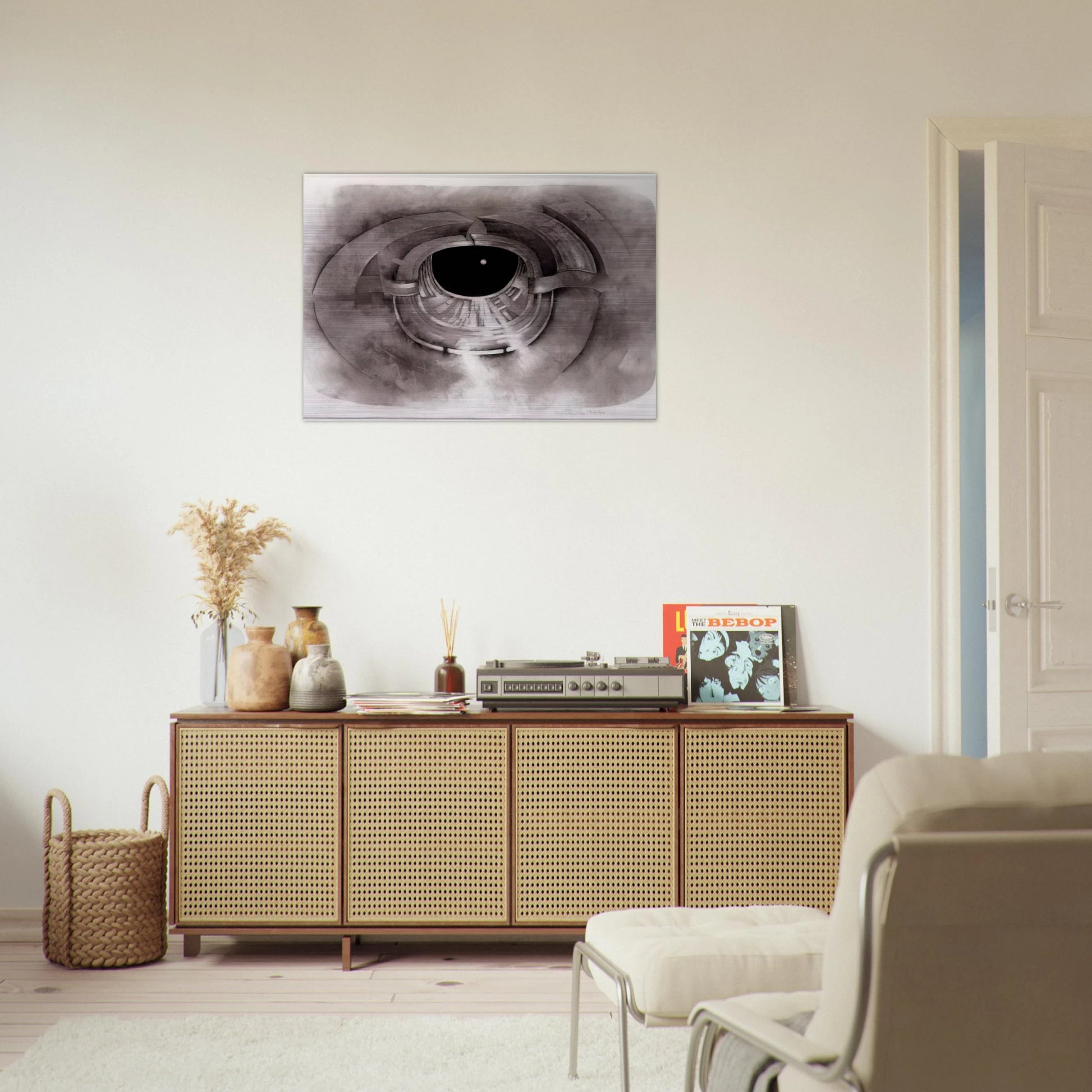 UNTITLED 1962 1 - Lee Bontecou Brushed Aluminum Print - 70x100 cm / 28x40 inches | Lee Bontecou Aluminum Print | Lee Bontecou Prints