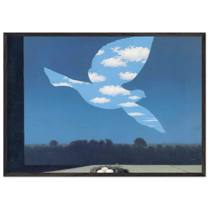 THE RETURN 1940 - Rene Magritte 70x100 cm / 28x40 inches Framed Art Print – Black Wooden Frame