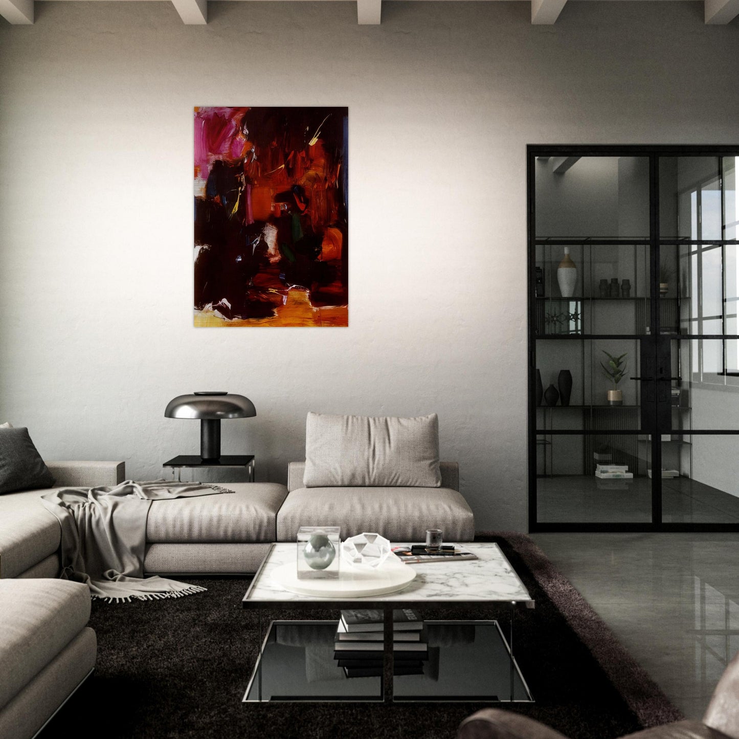 Summer Night s Bliss - Hans Hofmann Brushed Aluminum Print - 70x100 cm / 28x40 inches | Hans Hofmann Aluminum Print | Hans Hofmann Prints
