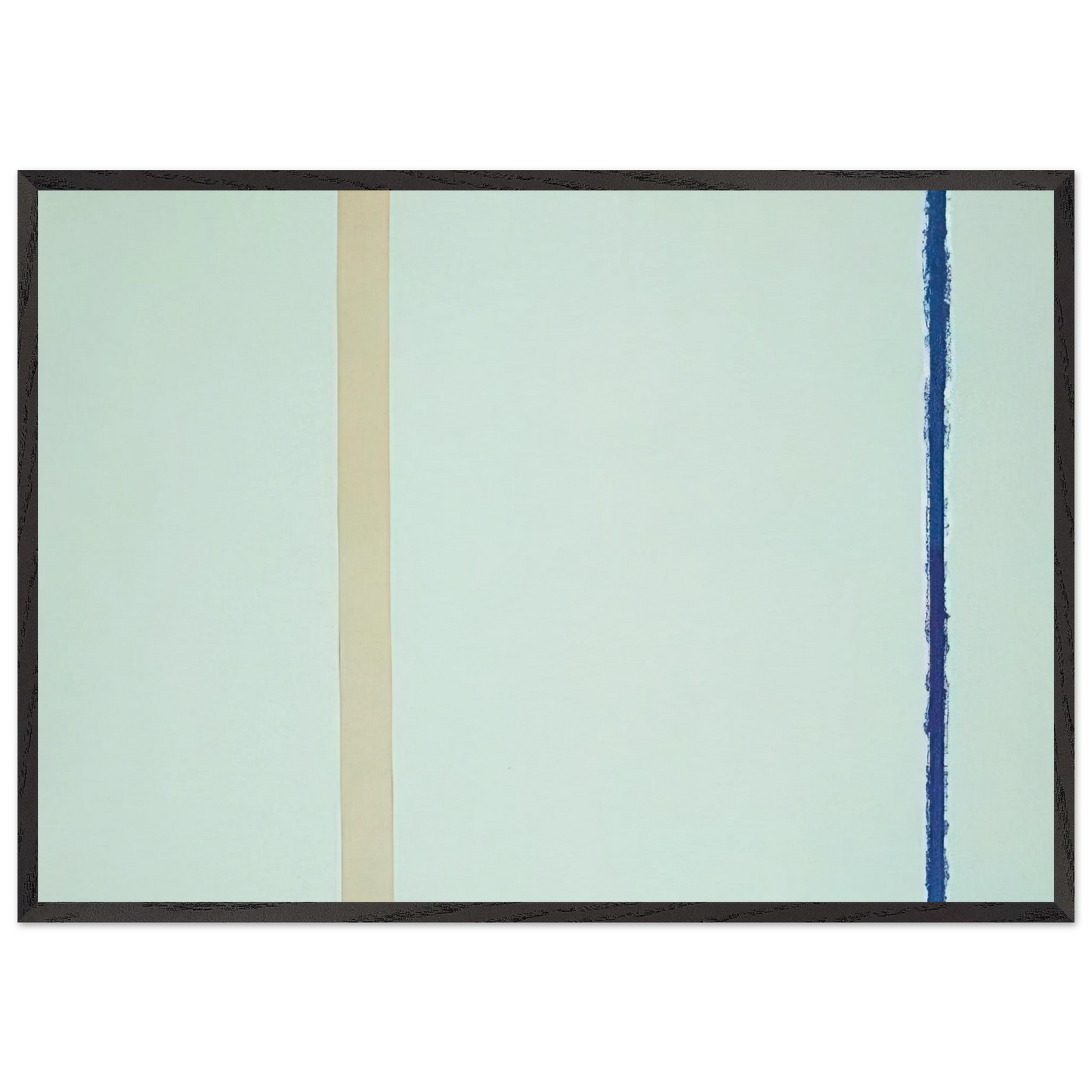 White Fire I - Barnett Newman 70x100 cm / 28x40 inches Framed Art Print – Black Wooden Frame
