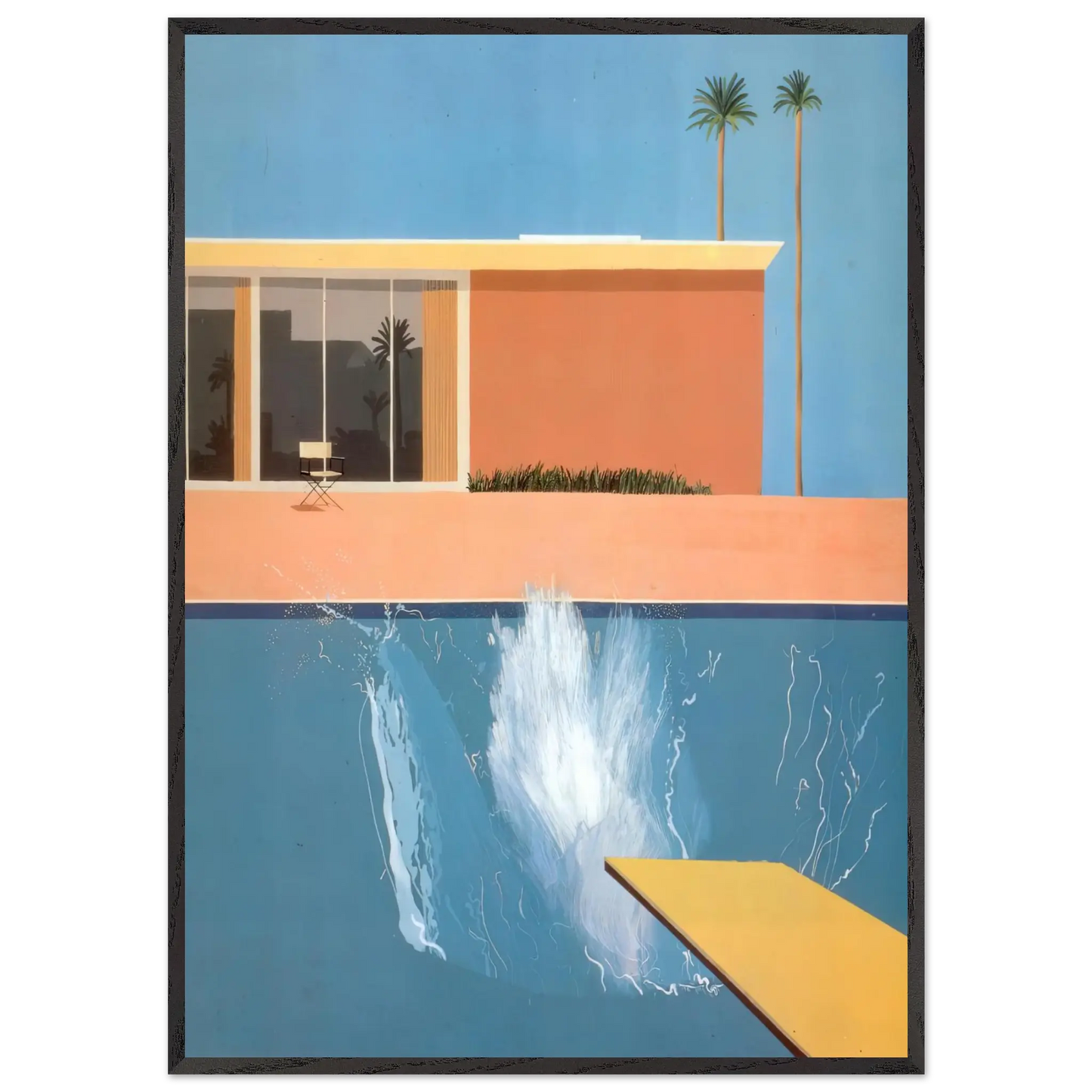 David Hockney - David Hockney Wall art - 30x45 cm / 12x18 Inches - Premium Wooden Framed Poster With Fine Art Paper - Wood frame