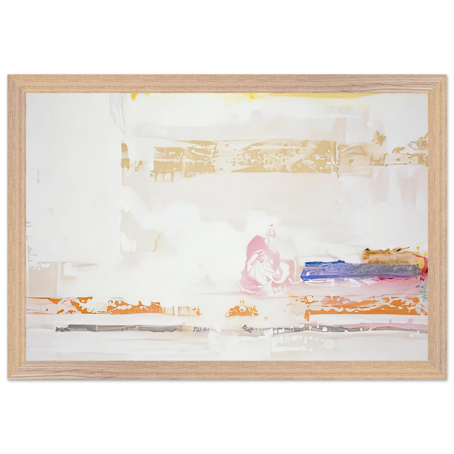 Helen Frankenthaler - Snow Basin, 1990- Wall Art - 30x40 cm / 12x16 inches - Premium Wooden Framed Poster With Fine Art Paper-canvas - Black frame