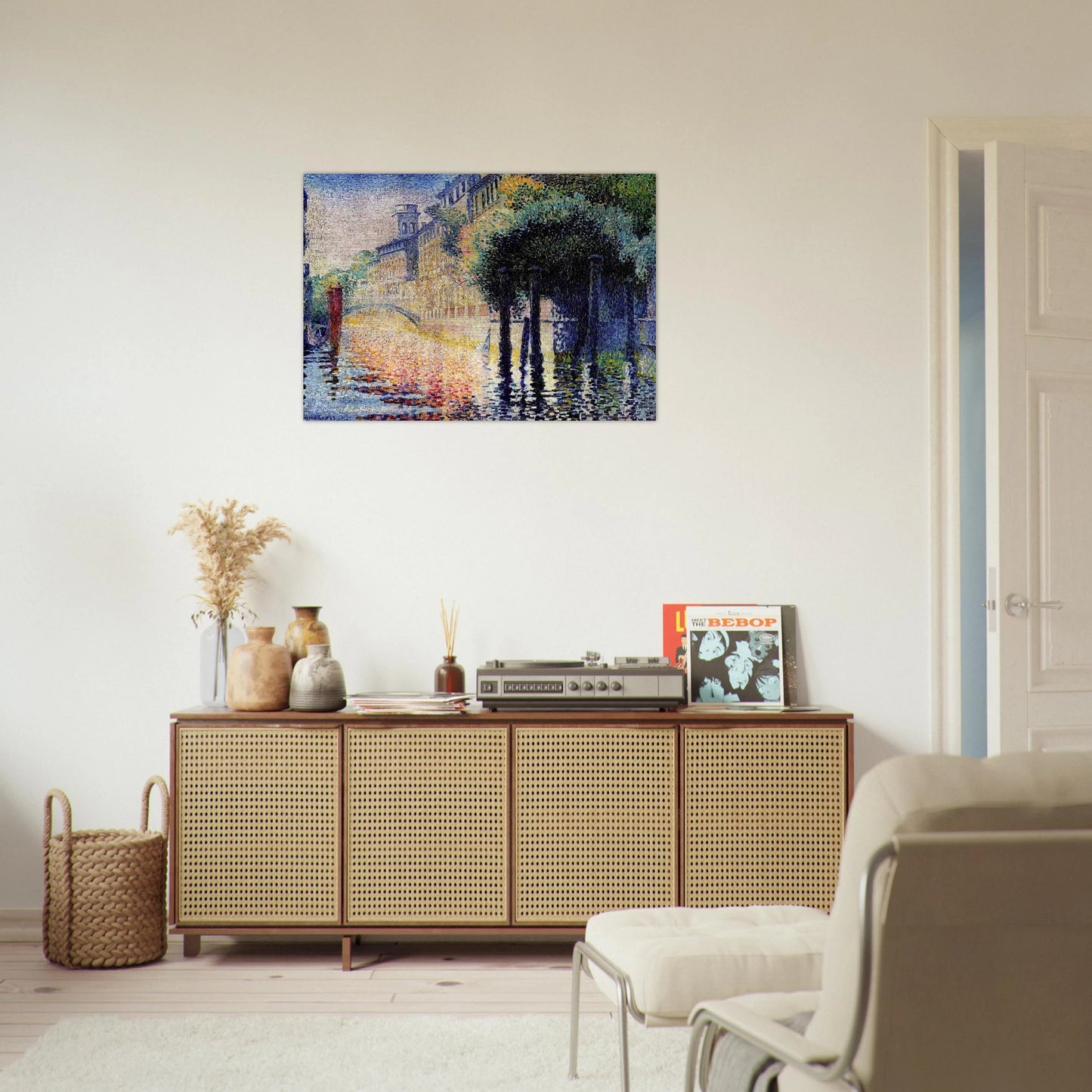 Rio San Trovaso, Venice - Henri-Edmond Cross Brushed Aluminum Print - 70x100 cm / 28x40 inches | Henri-Edmond Cross Aluminum Print | Henri-Edmond Cross Prints