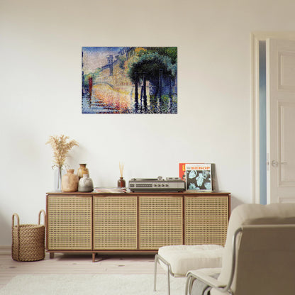 Rio San Trovaso, Venice - Henri-Edmond Cross Brushed Aluminum Print - 70x100 cm / 28x40 inches | Henri-Edmond Cross Aluminum Print | Henri-Edmond Cross Prints