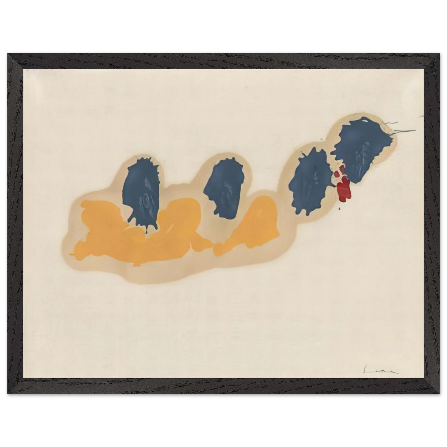 Helen Frankenthaler - April IV - 1960 Wall art - 45x60 cm / 18x24 inches - Premium Wooden Framed Poster With Fine Art Paper-canvas - White frame