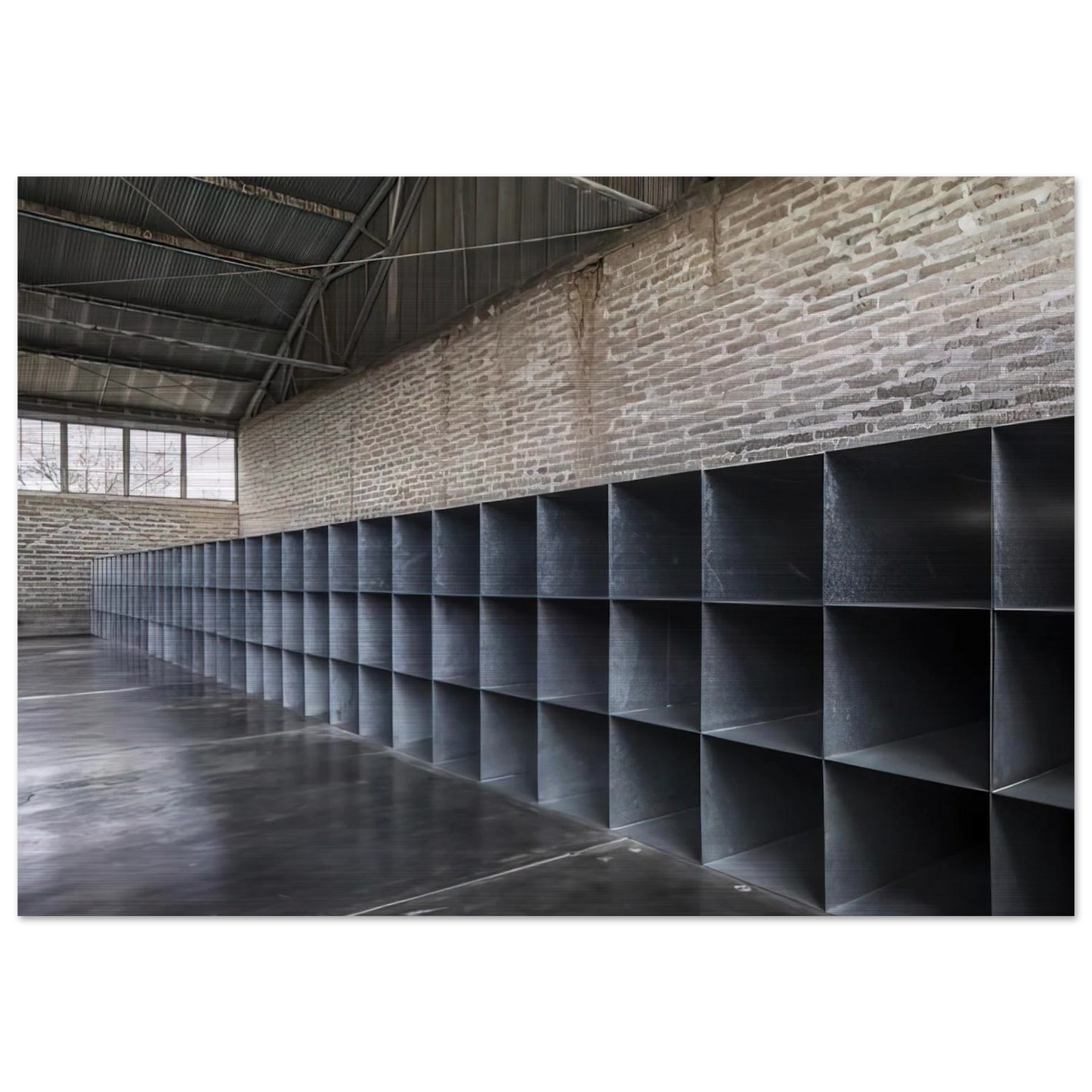 Untitled The Block - 1969 - Donald Judd Brushed Aluminum Print - 70x100 cm / 28x40 inches | Donald Judd Aluminum Print | Donald Judd Prints