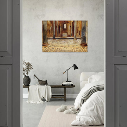 A Mosque, Cairo - John Singer Sargent Brushed Aluminum Print - 70x100 cm / 28x40 inches | John Singer Sargent Aluminum Print | John Singer Sargent Prints