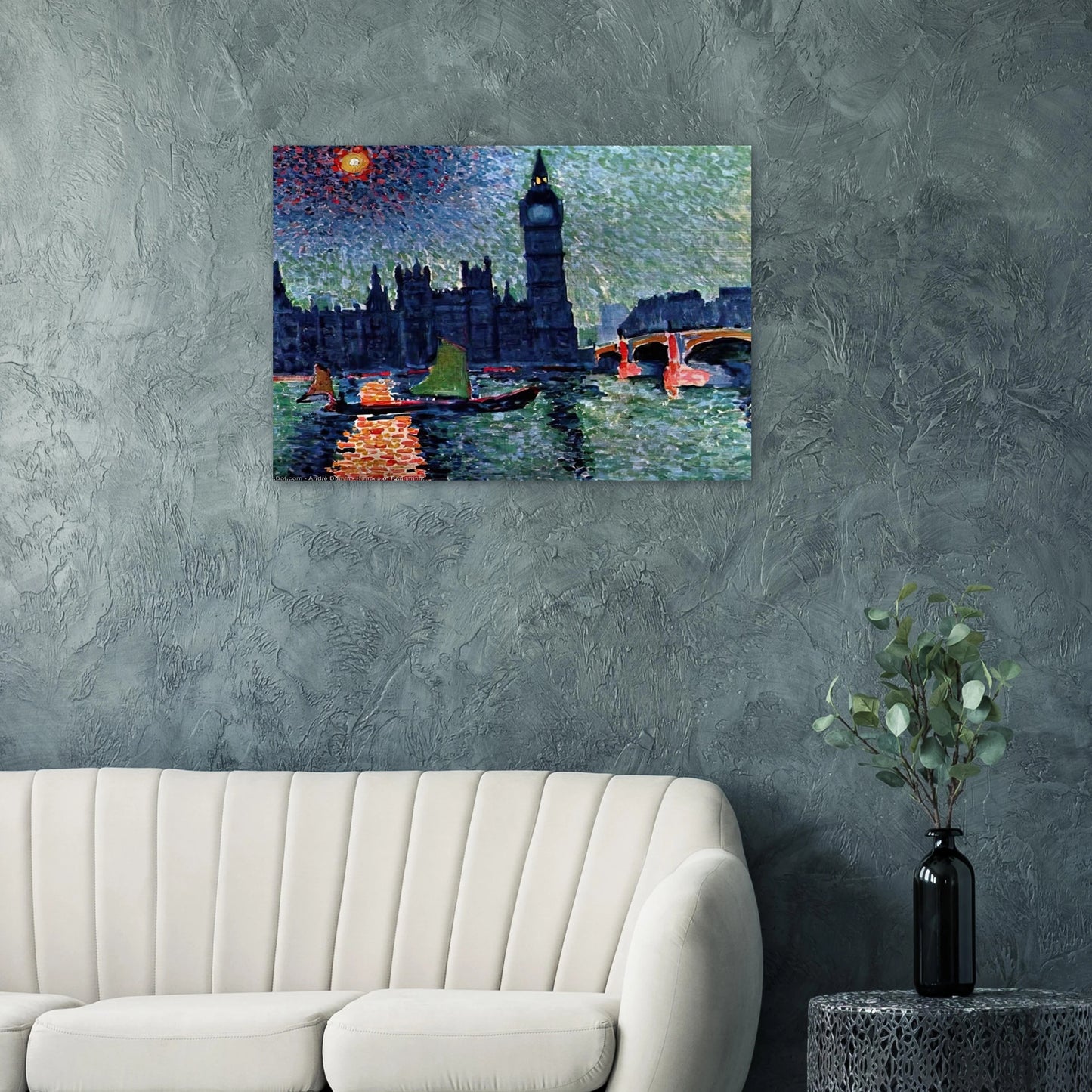 THE PALACE OF WESTMINSTER 1907 - Andre Derain Brushed Aluminum Print - 70x100 cm / 28x40 inches | Andre Derain Aluminum Print | Andre Derain Prints