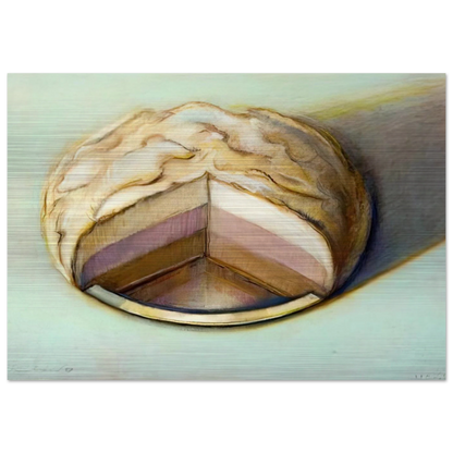 Neapolitan Meringue - 1999 - Wayne Thiebaud Brushed Aluminum Print - 70x100 cm / 28x40 inches | Wayne Thiebaud Aluminum Print | Wayne Thiebaud Prints