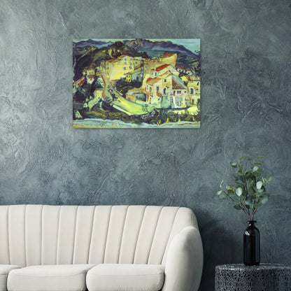 LANDSCAPE OF CAGNES - Chaim Soutine Brushed Aluminum Print - 70x100 cm / 28x40 inches | Chaim Soutine Aluminum Print | Chaim Soutine Prints