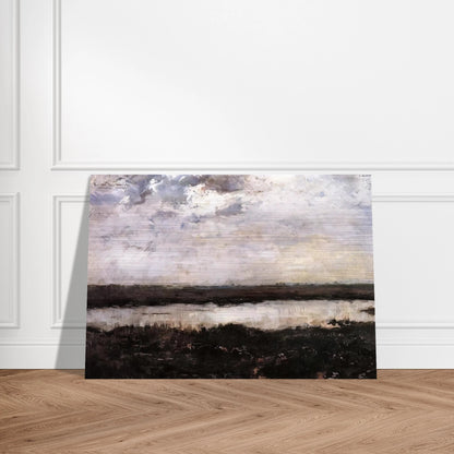 A POND IN CAMPINE 1884 - Theo van Rysselberghe Brushed Aluminum Print - 70x100 cm / 28x40 inches | Theo van Rysselberghe Aluminum Print | Theo van Rysselberghe Prints