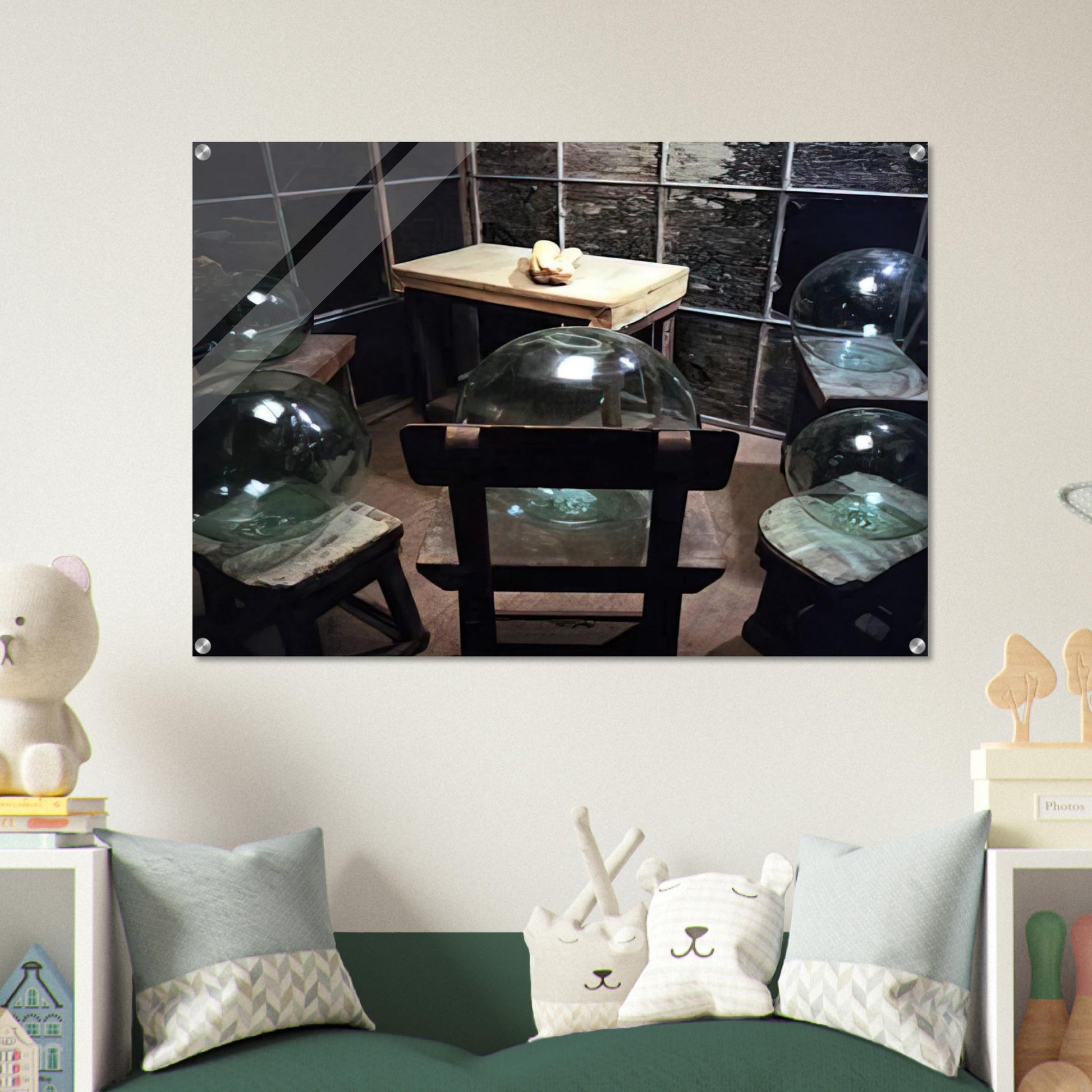 CELL GLASS SPHERES AND HANDS 1993 - Louise Bourgeois Acrylic Print - 70x100 cm / 28x40″ inches | Louise Bourgeois Wall Art | Louise Bourgeois Prints