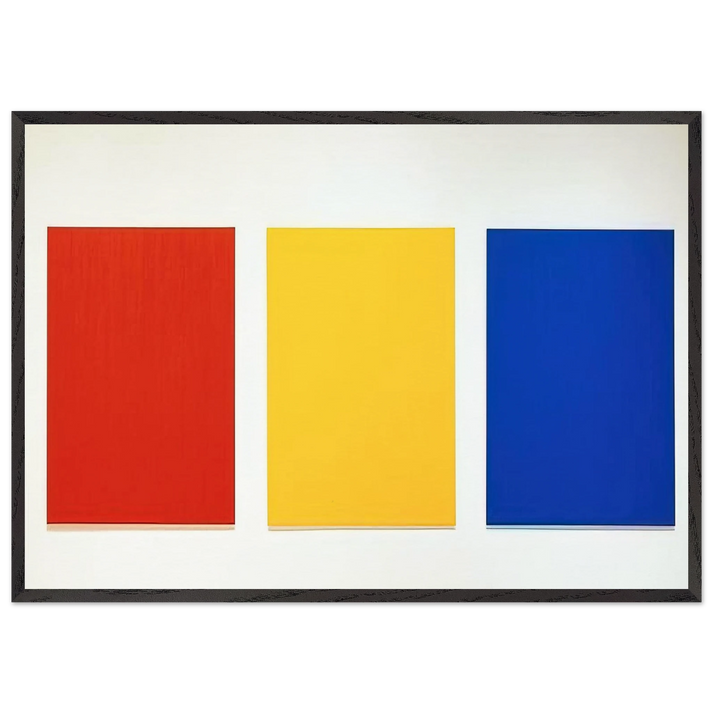 Red Yellow Blue III - Ellsworth Kelly 70x100 cm / 28x40 inches Framed Art Print – Black Wooden Frame