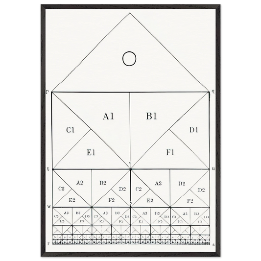 SCHEME - MC Escher 70x100 cm / 28x40 inches Framed Art Print – Black Wooden Frame | Maurits Cornelis Escher Prints