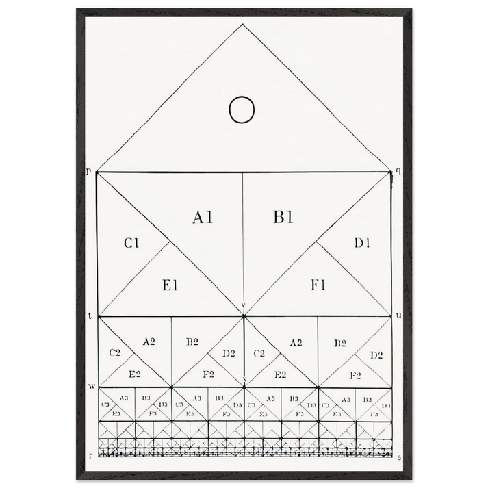 SCHEME - MC Escher 70x100 cm / 28x40 inches Framed Art Print – Black Wooden Frame | Maurits Cornelis Escher Prints