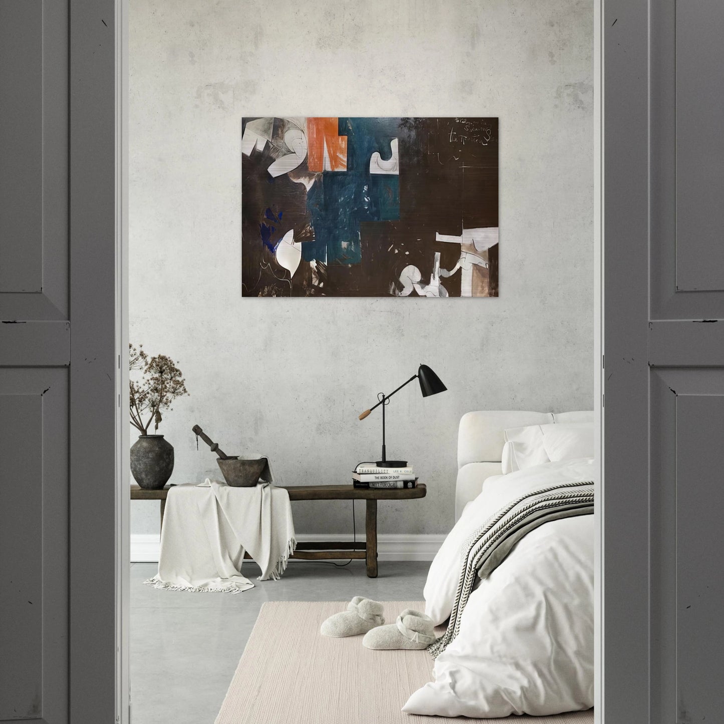 The Houston Scene - 1959 - Hassel Smith Brushed Aluminum Print - 70x100 cm / 28x40 inches | Hassel Smith Aluminum Print | Hassel Smith Prints