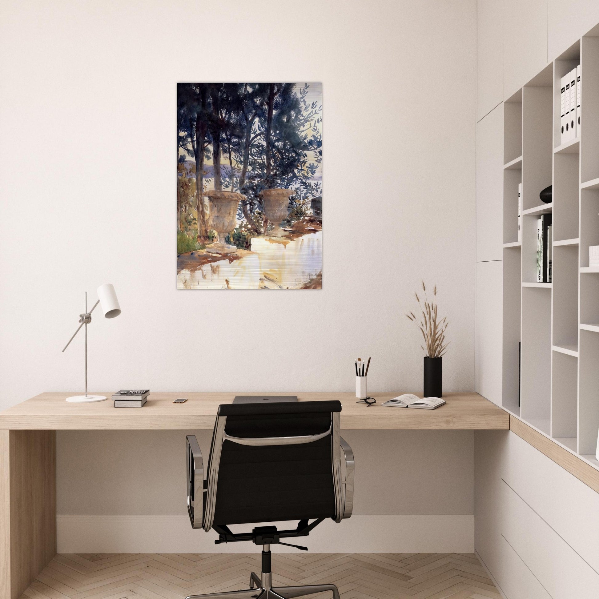 Corfu The Terrace - John Singer Sargent Brushed Aluminum Print - 70x100 cm / 28x40 inches | John Singer Sargent Aluminum Print | John Singer Sargent Prints