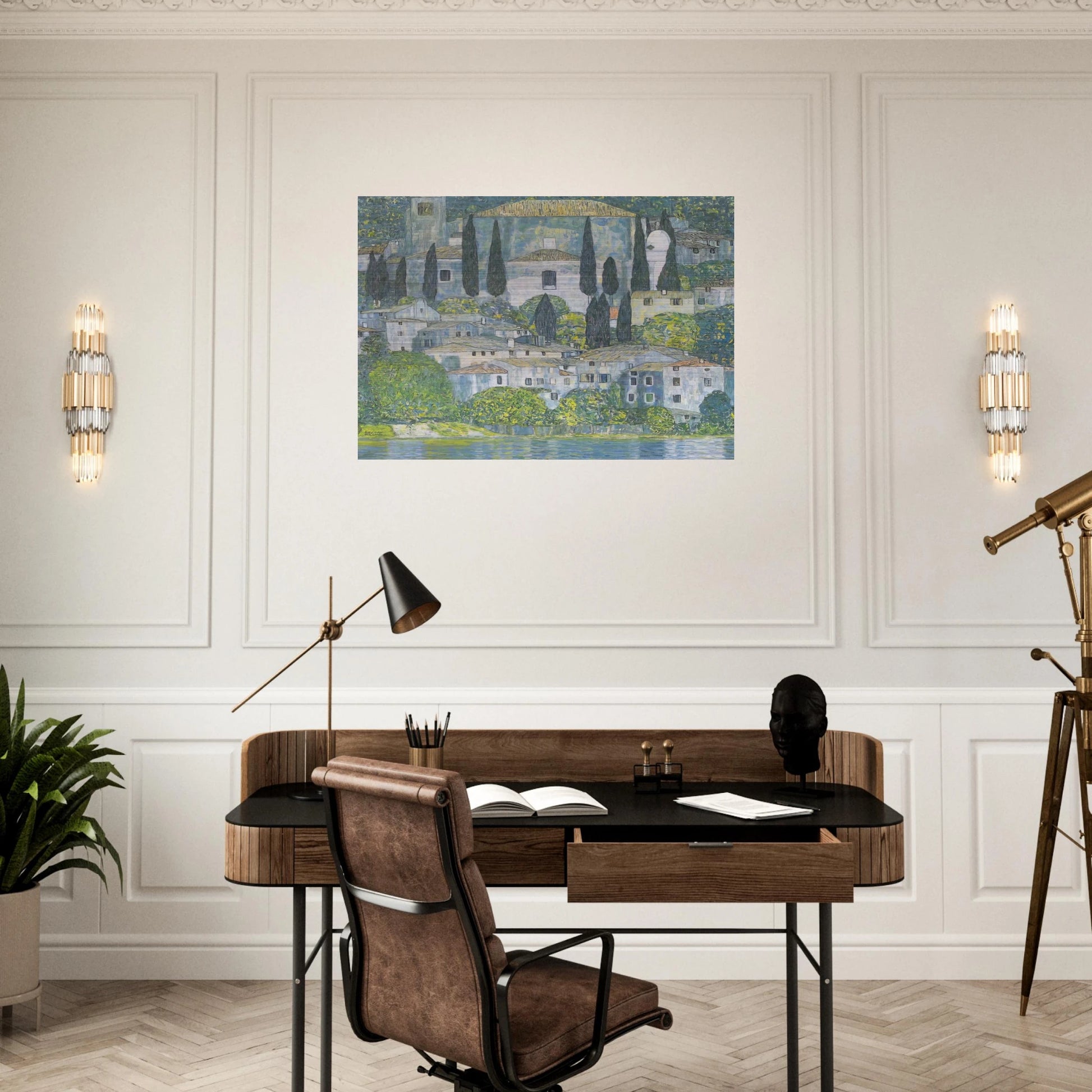 CHRURCH IN CASSONE 1913 - Gustav Klimt Brushed Aluminum Print - 70x100 cm / 28x40 inches | Gustav Klimt Aluminum Print | Gustav Klimt Prints