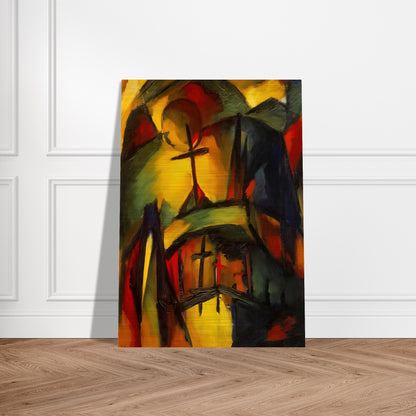 MOUNTAIN GRAVEYARD 1919 - Kurt Schwitters Brushed Aluminum Print - 70x100 cm / 28x40 inches | Kurt Schwitters Aluminum Print | Kurt Schwitters Prints