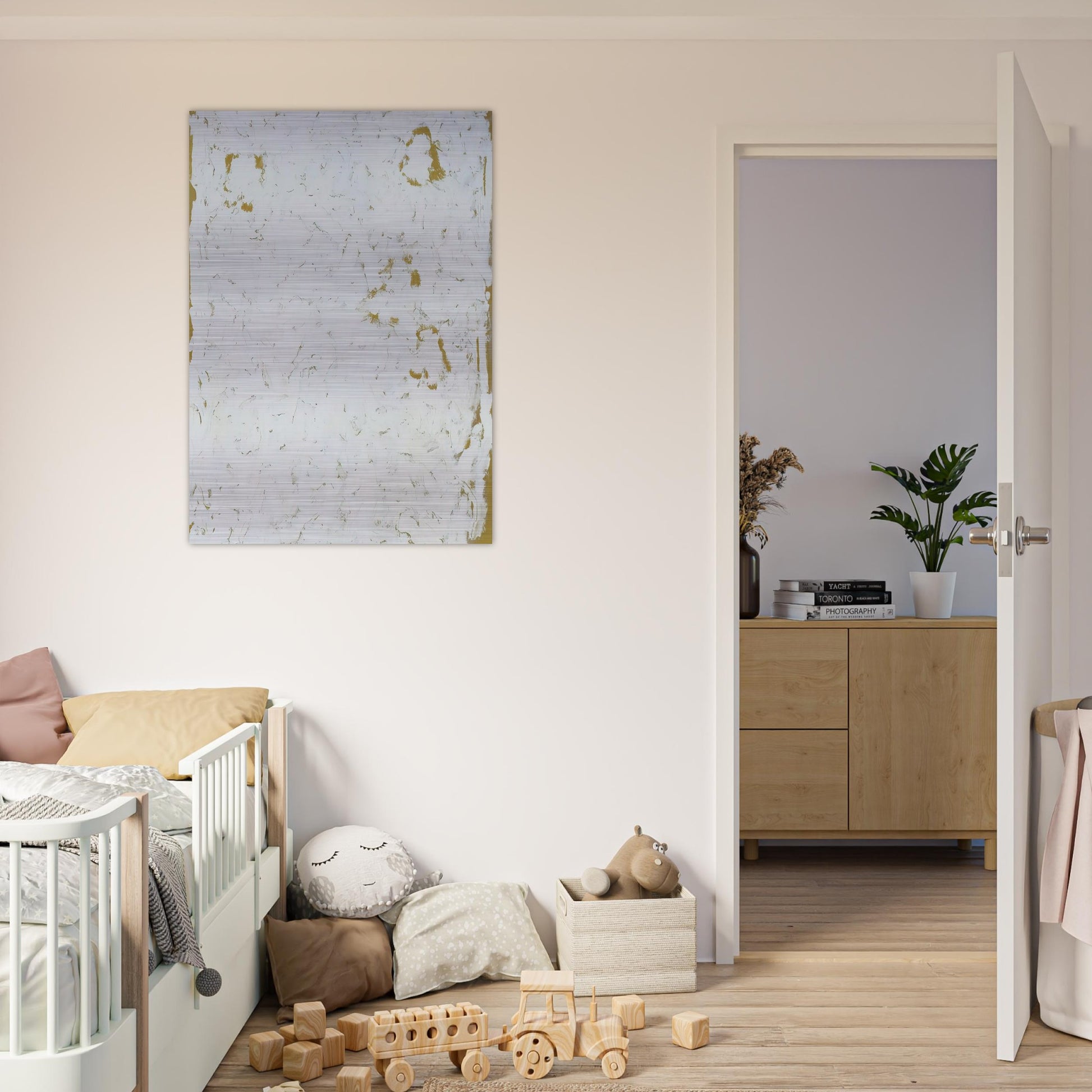 Wing - Robert Ryman Brushed Aluminum Print - 70x100 cm / 28x40 inches | Robert Ryman Aluminum Print | Robert Ryman Prints