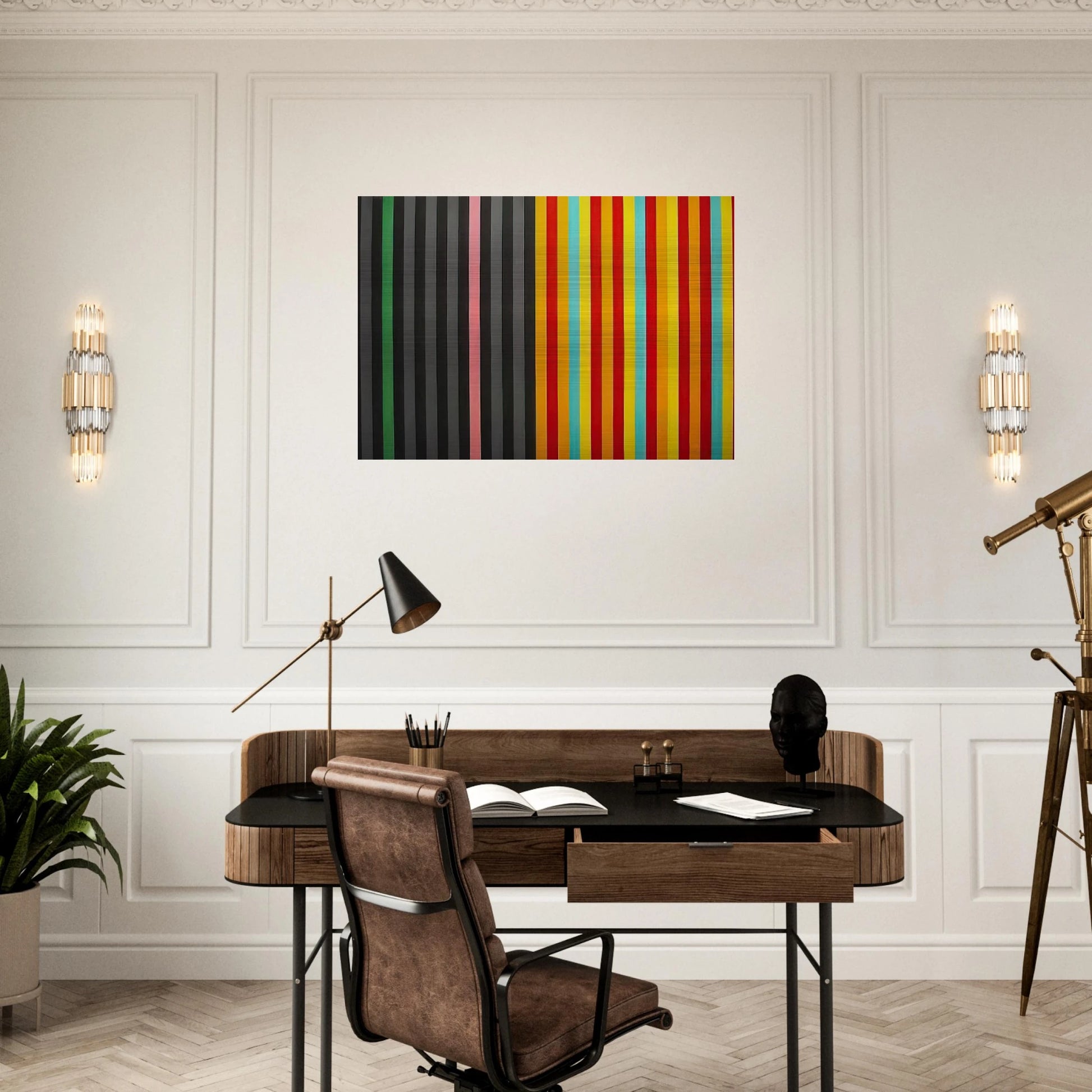 Hot Susan - 1965 - Gene Davis Brushed Aluminum Print - 70x100 cm / 28x40 inches | Gene Davis Aluminum Print | Gene Davis Prints