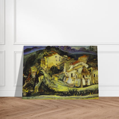 HOUSES OF CAGNES - Chaim Soutine Brushed Aluminum Print - 70x100 cm / 28x40 inches | Chaim Soutine Aluminum Print | Chaim Soutine Prints