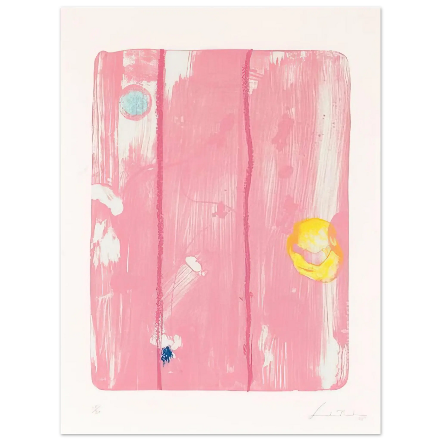 Helen Frankenthaler - Reflections VIII - 1995 Wall art - 30x45 cm / 12x18 Inches - Premium Wooden Framed Poster With Fine Art Paper - Black frame