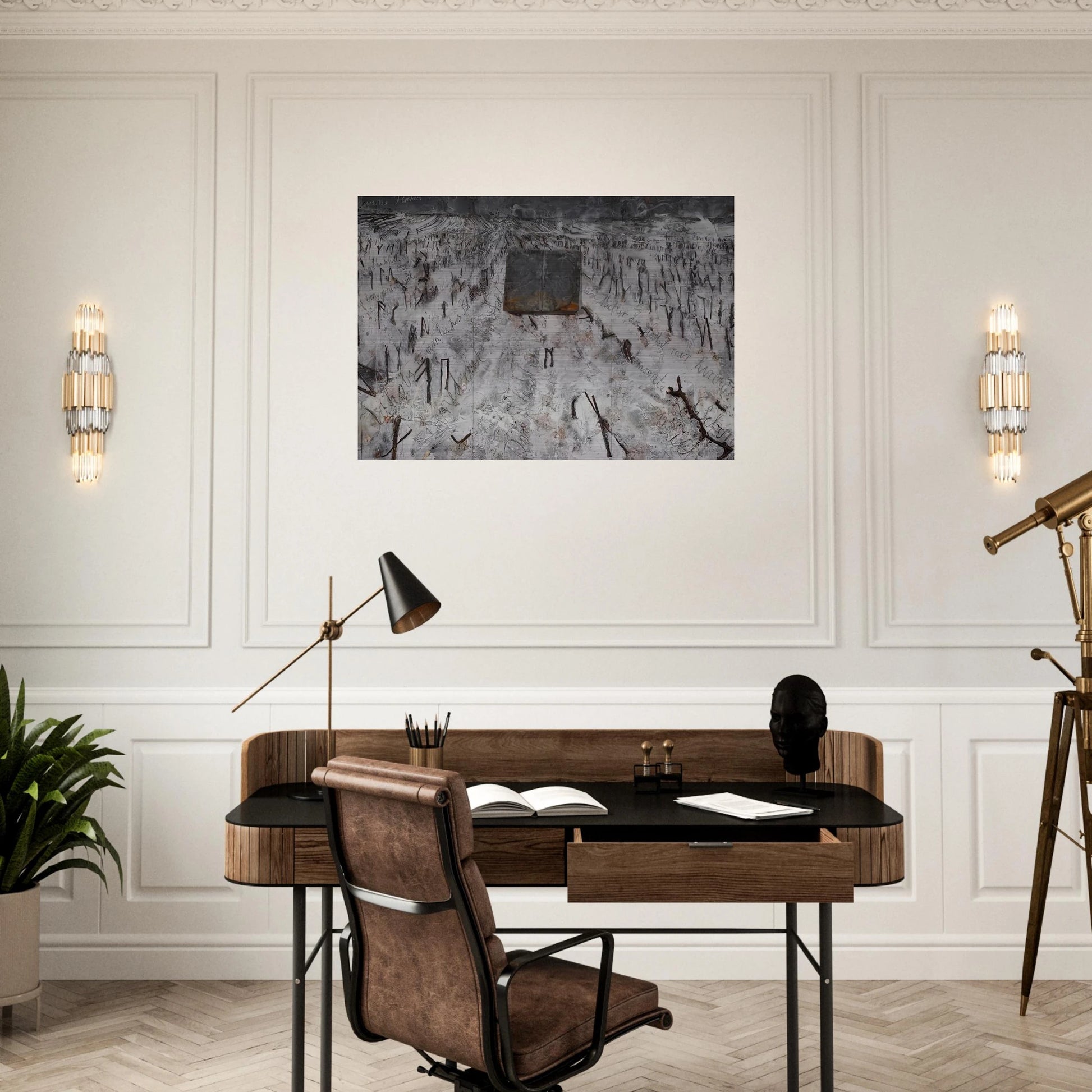 BLACK FLAKES 2006 - Anselm Kiefer Brushed Aluminum Print - 70x100 cm / 28x40 inches | Anselm Kiefer Aluminum Print | Anselm Kiefer Prints