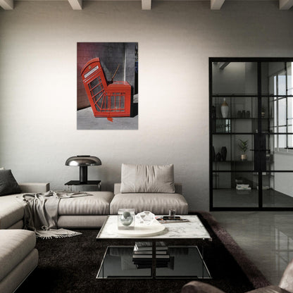 VANDALISED PHONE BOX 2005 - Banksy Brushed Aluminum Print - 70x100 cm / 28x40 inches | Banksy Aluminum Print | Banksy Prints