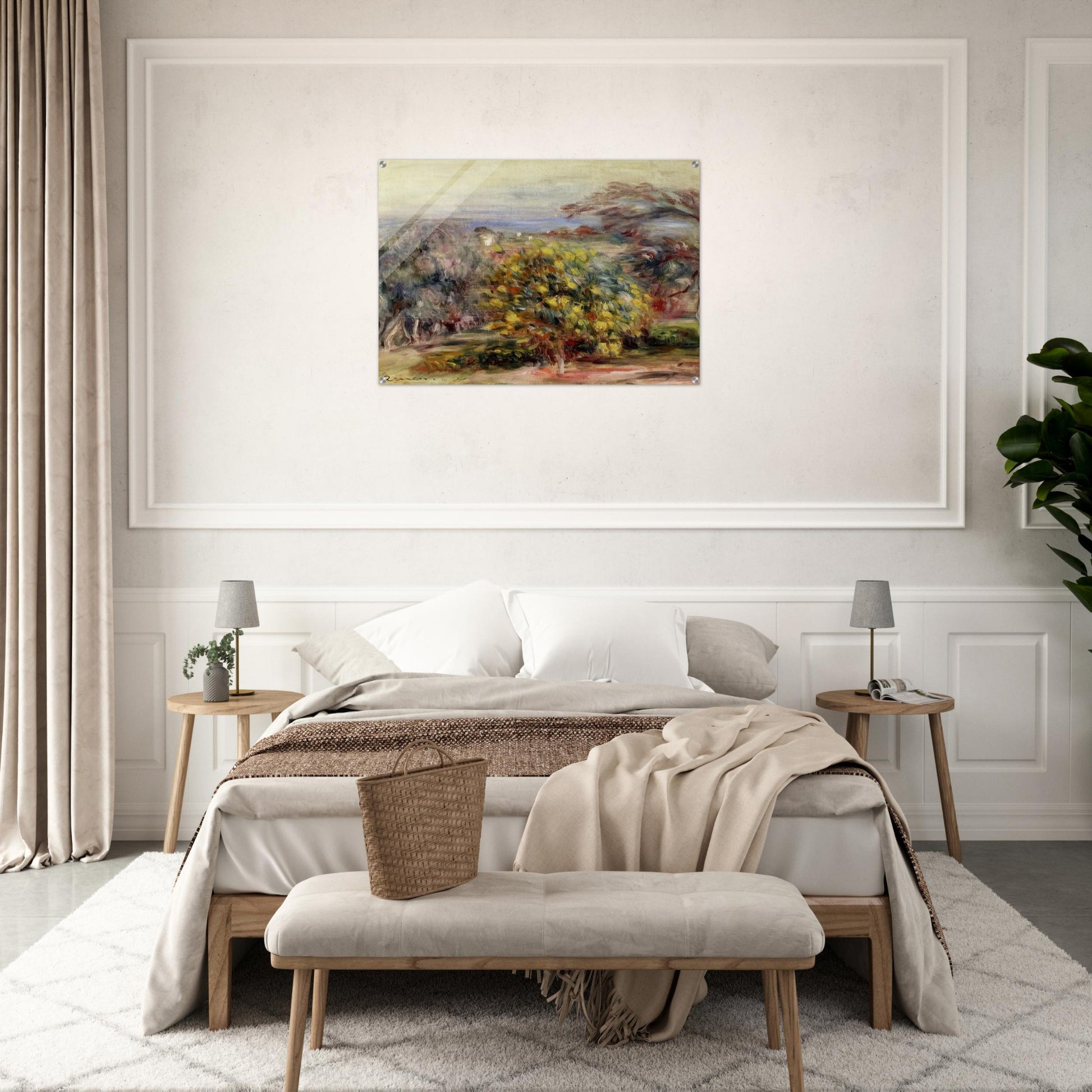 Landscape at Collettes - Pierre-Auguste Renoir Acrylic Print - 70x100 cm / 28x40″ inches | Pierre-Auguste Renoir Wall Art | Pierre-Auguste Renoir Prints