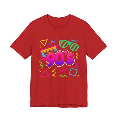 Música de la vieja escuela de los 90: ambiente arcade, clásico vintage de los 90. Camiseta retro de los 90 con la frase "Amo los años noventa".