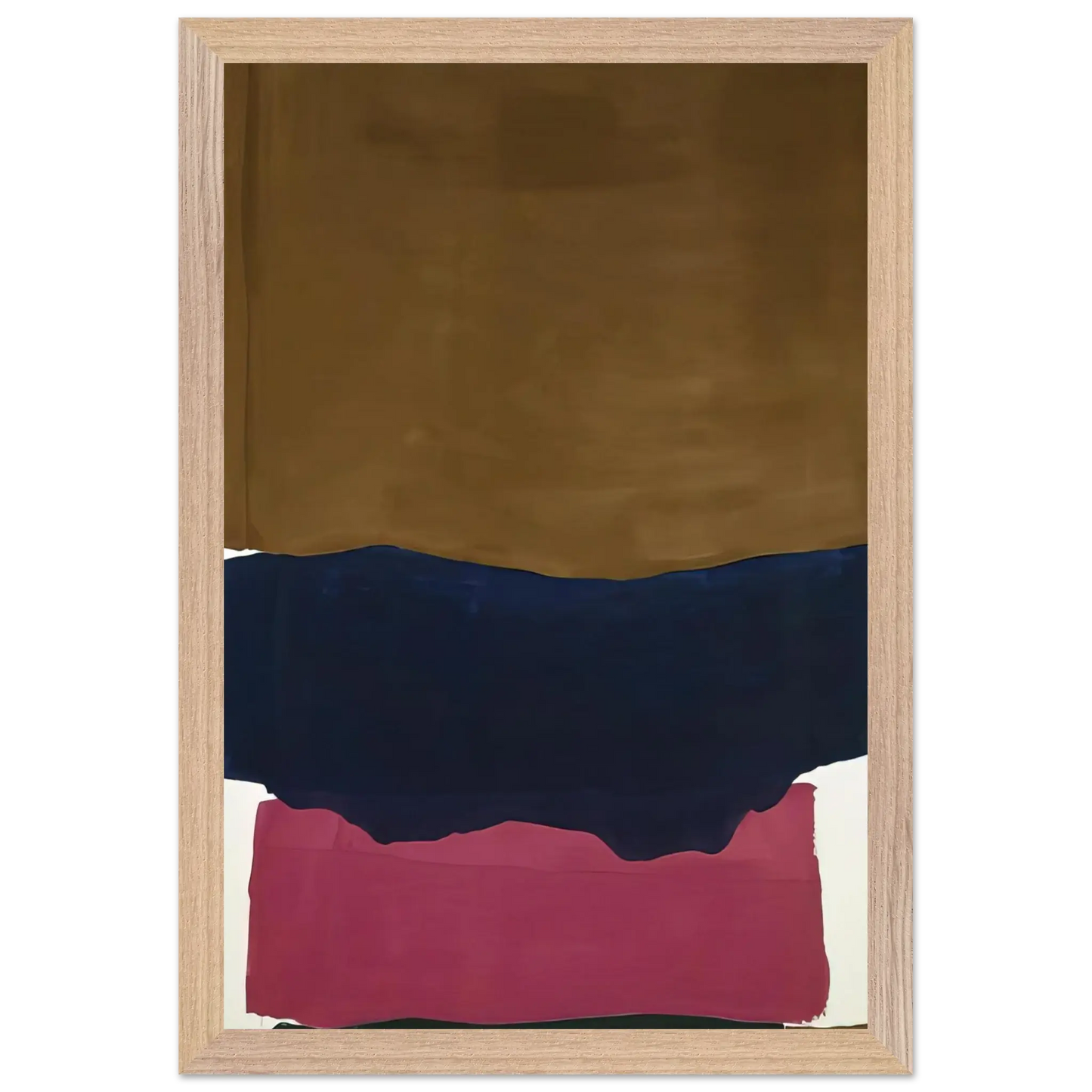 Helen Frankenthaler - Indian Summer - 1967 Wall art - 30x45 cm / 12x18 Inches - Premium Wooden Framed Poster With Fine Art Paper - Wood frame
