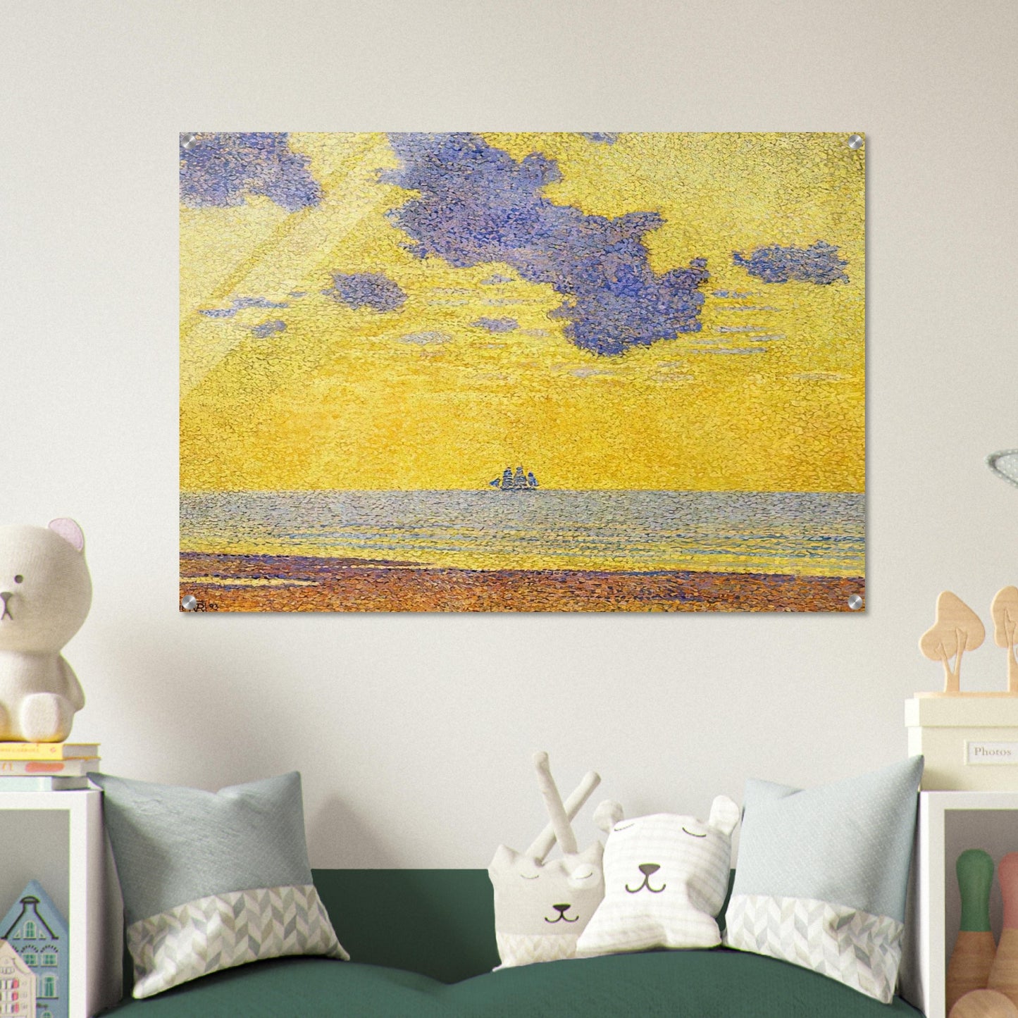 BIG CLOUDS 1893 - Theo van Rysselberghe Acrylic Print - 70x100 cm / 28x40″ inches
