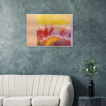 Mountain Morning - 1993 - Ronnie Landfield Brushed Aluminum Print - 70x100 cm / 28x40 inches | Ronnie Landfield Aluminum Print | Ronnie Landfield Prints